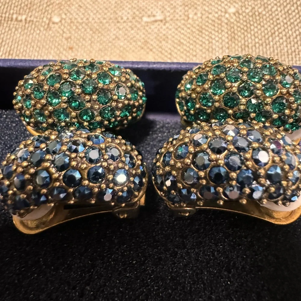 Heidi Daus Hoop Clip - On Fashion Earrings X2 - Picture 8 of 8